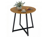 Okrúhly príručný stolík Delik - dub / čierna