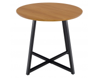 Okrúhly príručný stolík Delik - dub / čierna