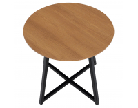 Okrúhly príručný stolík Delik - dub / čierna
