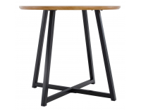 Okrúhly príručný stolík Delik - dub / čierna