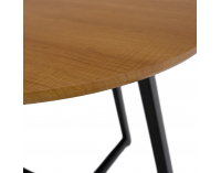 Okrúhly príručný stolík Delik - dub / čierna