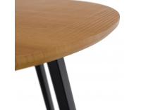 Okrúhly príručný stolík Delik - dub / čierna