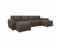Rohová sedačka U s rozkladom Delin U Uni L/P - hnedá