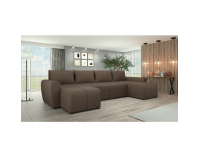 Rohová sedačka U s rozkladom Delin U Uni L/P - hnedá