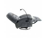 Otočné hojdacie kreslo Delmor New - sivá