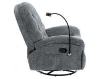 Otočné hojdacie kreslo Delmor New - sivá