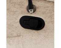 Otočné hojdacie kreslo Delmor - béžová