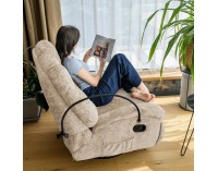 Otočné hojdacie kreslo Delmor - béžová