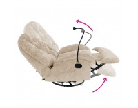 Otočné hojdacie kreslo Delmor - béžová