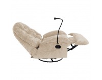 Otočné hojdacie kreslo Delmor - béžová