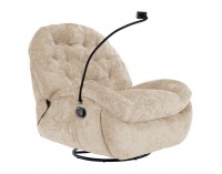 Otočné hojdacie kreslo Delmor - béžová