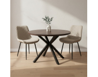 Jedálenská stolička Delora - svetlohnedá / čierna 