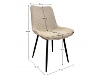 Jedálenská stolička Delora - svetlohnedá / čierna 