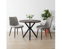 Jedálenská stolička Delora - svetlosivá / čierna