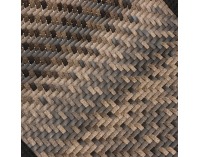 Záhradné lehátko z umelého ratanu Deluxe R - tmavohnedá