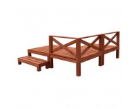 Drevená terasa Demis 270x90x81 cm - hnedá