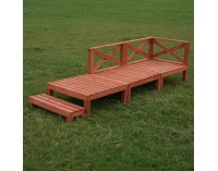 Drevená terasa Demis 270x90x81 cm - hnedá