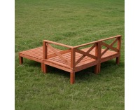 Drevená terasa Demis 270x90x81 cm - hnedá