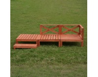 Drevená terasa Demis 270x90x81 cm - hnedá