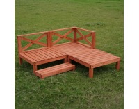 Drevená terasa Demis 270x90x81 cm - hnedá