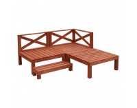 Drevená terasa Demis 270x90x81 cm - hnedá