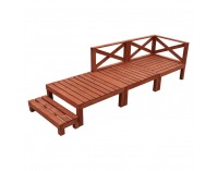 Drevená terasa Demis 270x90x81 cm - hnedá