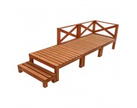 Drevená terasa Demis 270x90x81 cm - prírodná