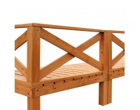 Drevená terasa Demis 270x90x81 cm - prírodná