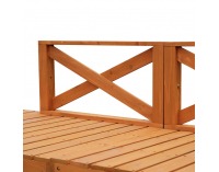 Drevená terasa Demis 270x90x81 cm - prírodná