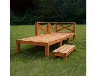 Drevená terasa Demis 270x90x81 cm - prírodná