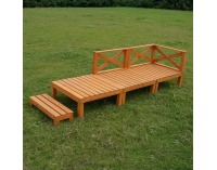 Drevená terasa Demis 270x90x81 cm - prírodná