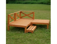 Drevená terasa Demis 270x90x81 cm - prírodná