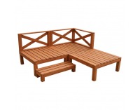 Drevená terasa Demis 270x90x81 cm - prírodná