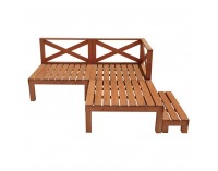 Drevená terasa Demis 270x90x81 cm - prírodná