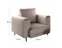 Kreslo Dena 1F - béžová