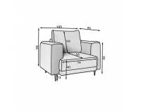 Kreslo Dena 1F - svetloružová