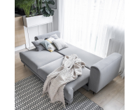 Rozkladacia pohovka s úložným priestorom Dena - horčicová