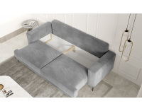 Rozkladacia pohovka s úložným priestorom Dena - horčicová