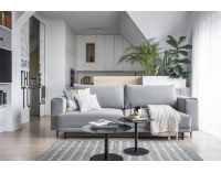 Rozkladacia pohovka s úložným priestorom Dena - horčicová