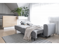 Rozkladacia pohovka s úložným priestorom Dena - tmavosivá