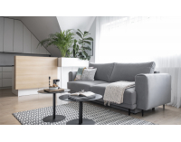 Rozkladacia pohovka s úložným priestorom Dena - tmavosivá