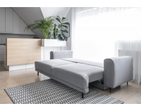 Rozkladacia pohovka s úložným priestorom Dena - tmavosivá