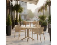 Záhradný stôl Denton New - sivohnedá (taupe)