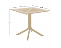 Záhradný stôl Denton New - sivohnedá (taupe)