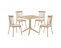 Záhradný stôl Denton New - sivohnedá (taupe)