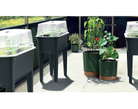 Plastový kvetináč na pestovanie paradajok DEPO4002411U 39 cm - tmavozelená