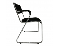 Konferenčná stolička Derya New - čierna / chróm