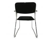 Konferenčná stolička Derya New - čierna / chróm