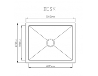 Granitový kuchynský drez Desk - čierna