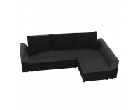 Rohová sedačka s rozkladom a úložným priestorom Desny L/P - čierna / sivá